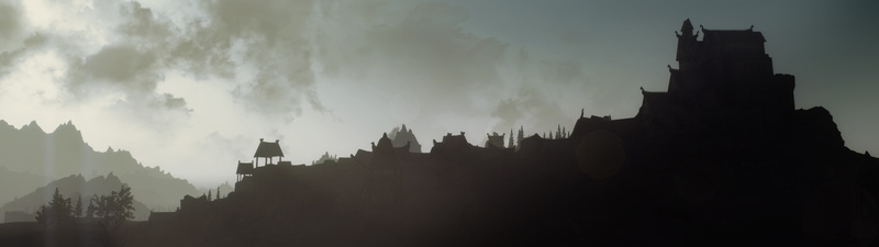 Whiterun, multiple display, landscape, The Elder Scrolls V: Skyrim, 4K