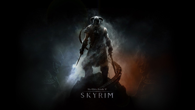 dragonborn, sword, video games, The Elder Scrolls V: Skyrim, 1080P