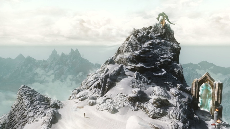 mountain, tranquil scene, beauty in nature, tranquility, travel, mountain peak, snowcapped mountain, 1080P, paarthurnax the elder scrolls v skyrim dragon dovahkiin