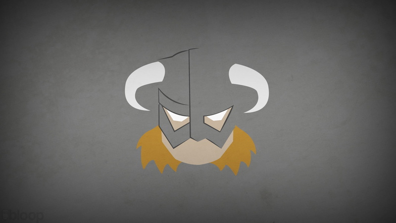 The Elder Scrolls V: Skyrim, Skyrim, Dovahkiin, minimalism, blo0p, 1080P
