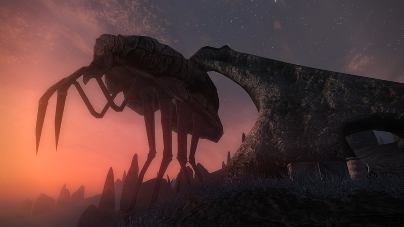 morrowind, elder, sunset, video games, scolls, hd, 1080P