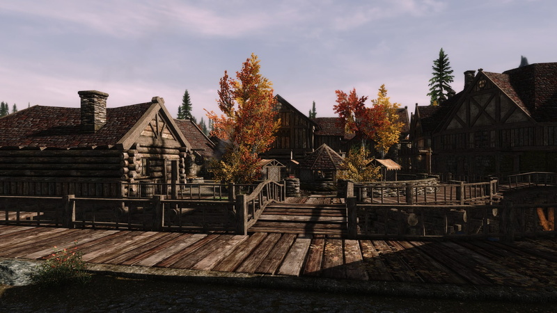 outdoors, building, The Elder Scrolls, no people, staircase, architecture, wood - material, The Elder Scrolls V: Skyrim, spirituality, built structure