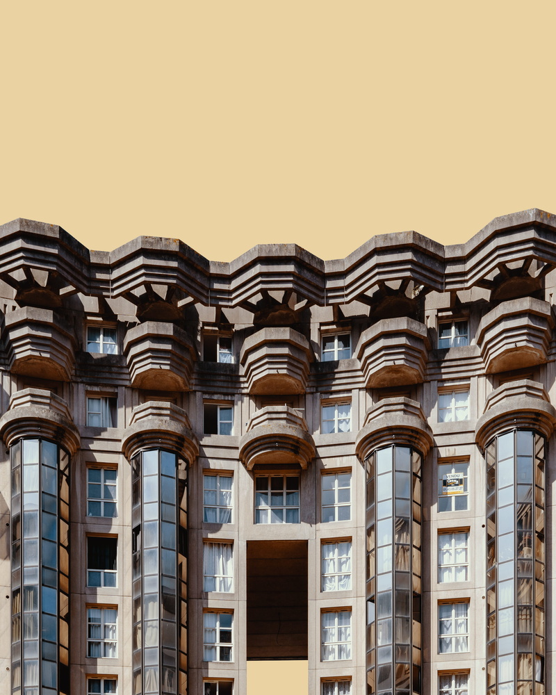 4K, in a row, building exterior, minimal, concrete, architecture, office building, brutalism, brown, low angle view, outdoors, built structure, ios