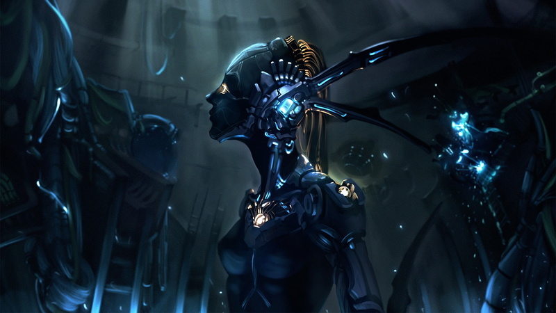 fantasy art, futuristic, artwork, androids, robot, 1080P, science fiction, digital art