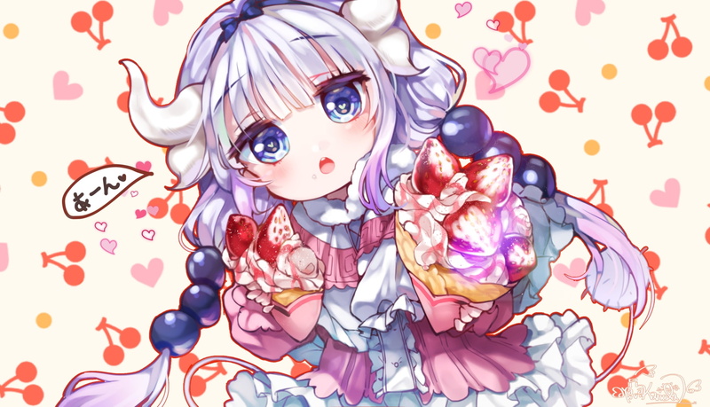 Anime, women, art and craft, pink color, front view, human body part, 1080P, childhood, pattern, kobayashi-san chi no maid dragon, close-up, one person