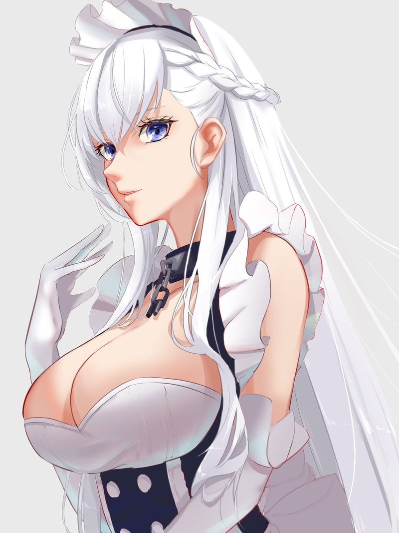 Belfast (Azur Lane), anime girls, 720P, simple background, Azur Lane