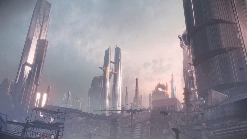 1080P, science fiction, building, digital art, skyscraper, futuristic city, futuristic