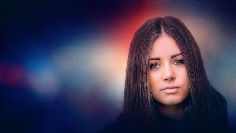 1080P, girl, face, brunette, model, mole, diana, melison