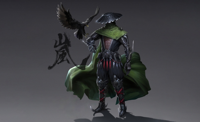 Armor, Asia, Eagle, Fantasy, Cyborg, Warrior, Francis Tneh, Japan, Oriental Assassin, 2K, Storm