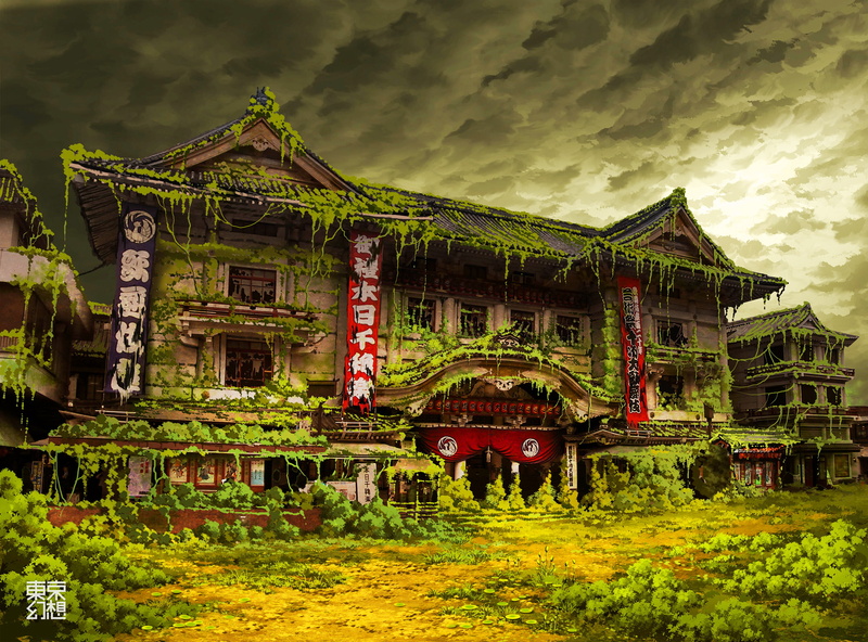 sky, overgrown, cloud - sky, temple, plant, 2K, place of worship, Japanese, spirituality, no people, outdoors, belief, building, history, architecture