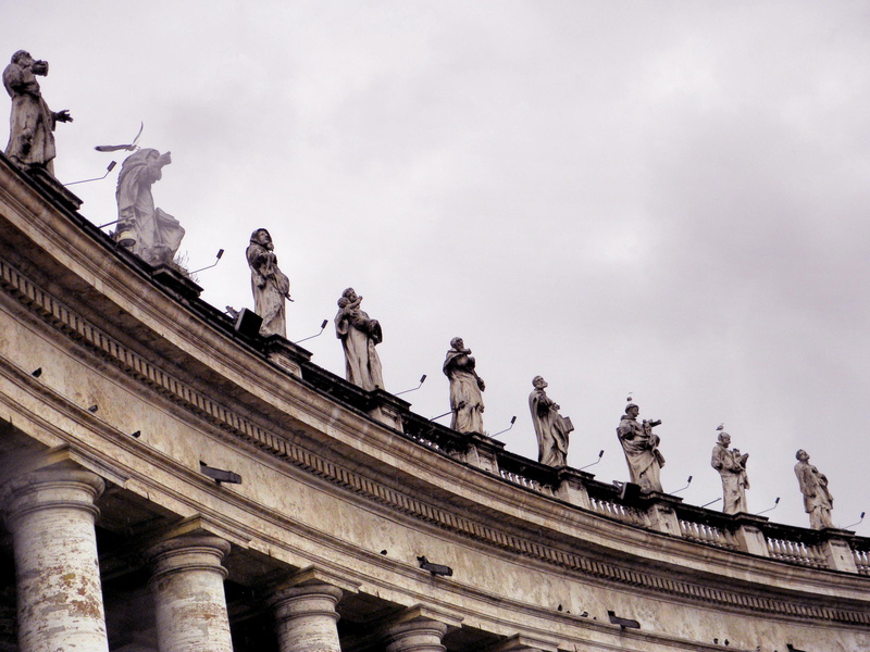 2K, statues, human, rome, pope, vatican, animals, roma, catholic, statue