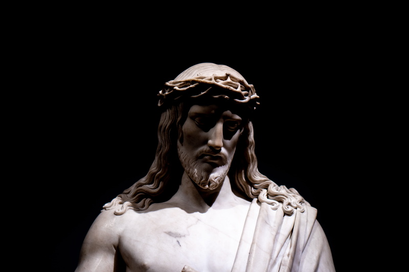 copy space, representation, archaeology, figurine, person, statue, cross, close-up, spirituality, craft, art, creativity, jesus christ, suffering, rope