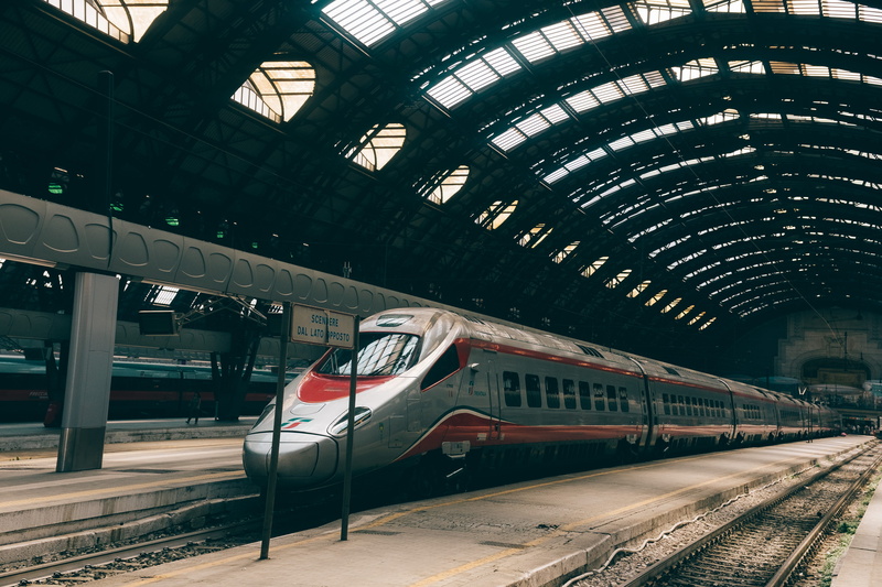 rail, travelling, 4K, railroad car, italian, train, railroad, public transportation, public, tunnel, railroad track, stazione, railroad station, passenger train