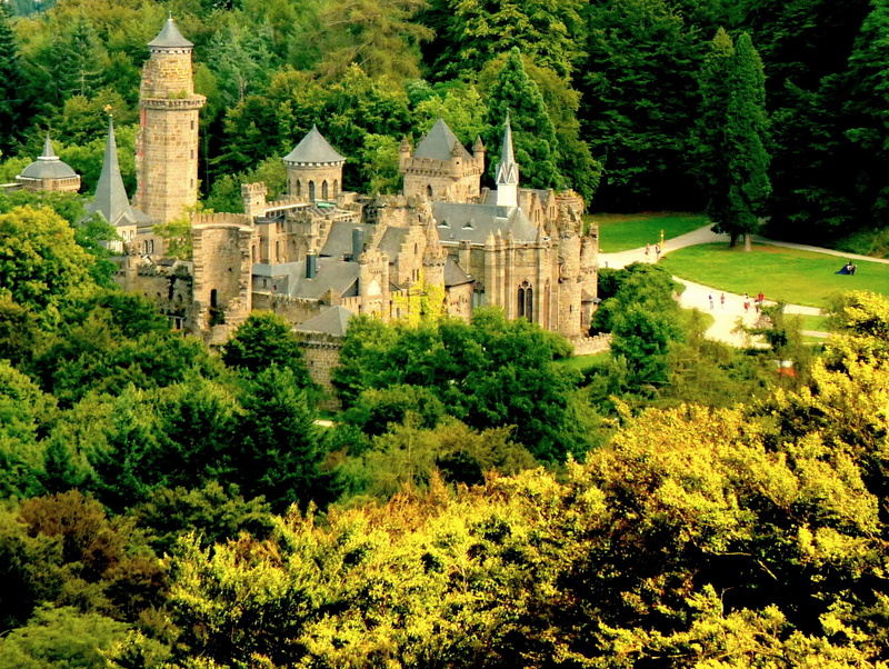 building exterior, stone, growth, history, medieval, Kassel, Lion, beige, no people, lion castle, world heritage, wilhelmshöhe, unesco world heritage site