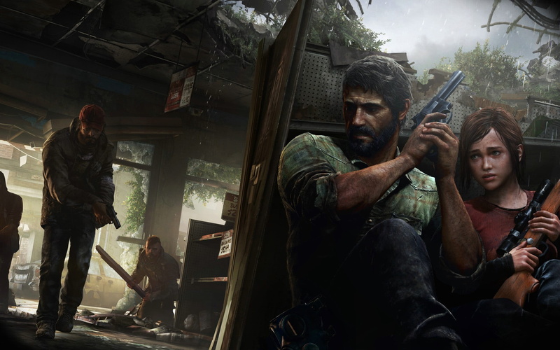 The Last of Us, pistol, Ellie, young men, casual clothing, girls with guns, sitting, group of people, gun, revolver, game, mature men, people