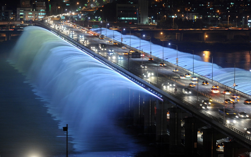 bridge, Seoul, 4K, Banpo Bridge