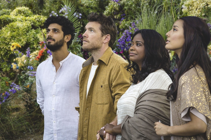 leisure activity, positive emotion, friendship, casual clothing, waist up, Sam Worthington, togetherness, tree, people, 2K, adult, best movies, outdoors
