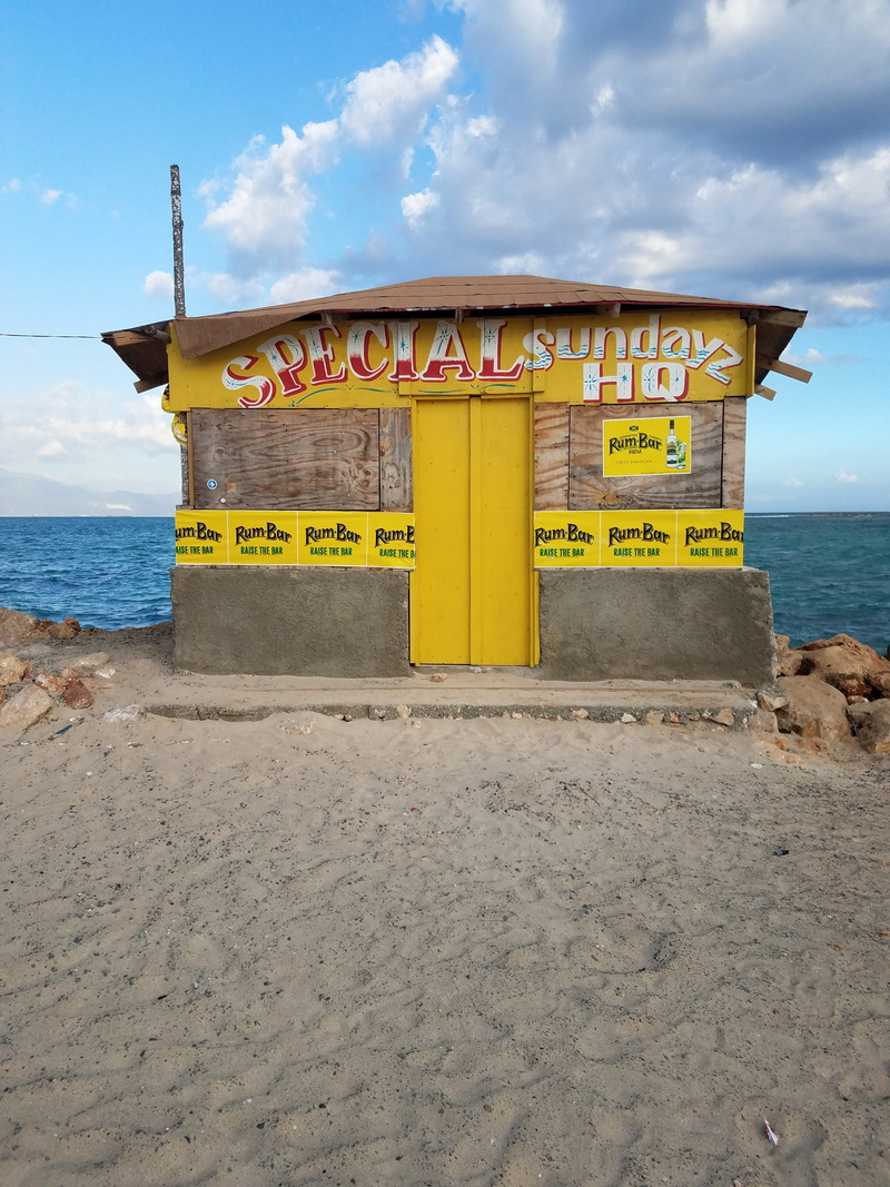 jamaica, 4K, architecture, Beer, day, built structure, Shack, land, vacations, water, beer shack, sign, safety, on the Beach, blue, cloud - sky, information sign