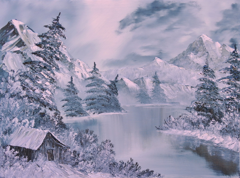 near, environment, black, cold - Temperature, painting, plant, tranquil Scene, shack, season, beauty In Nature, blue, travel, ice, cloud - sky, tranquility