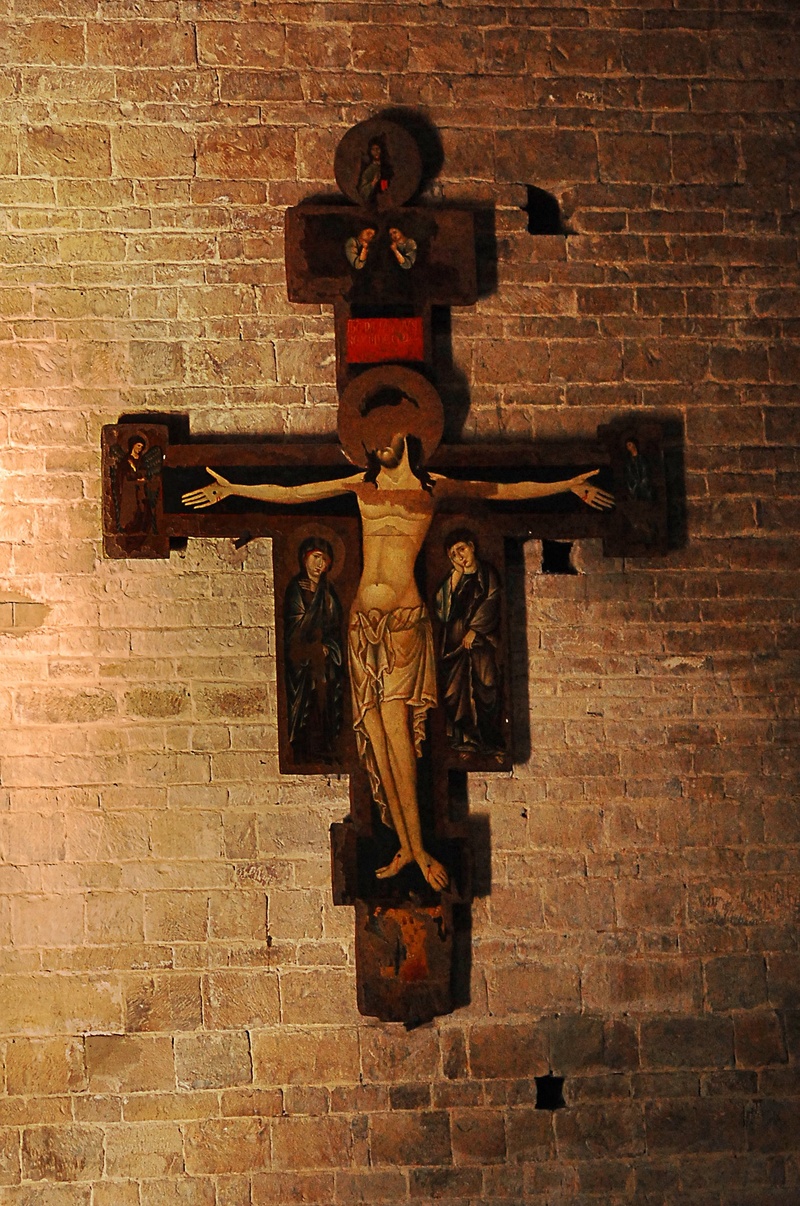 cross, italy, christianity, lake dusia, outdoors, the art of, church, jesus, male likeness, wall, art and craft, wood, suffering, faith, spirituality, no people