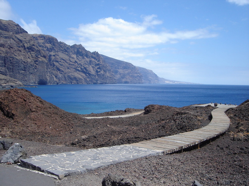 Los Gigantes, tranquility, land, travel, landscape, scenics - nature, scenics, sky, water, travel destinations, Tenerife, cloud - sky, outdoors, sea, 1080P