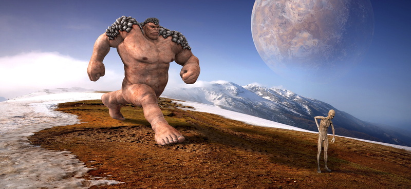 composing, shirtless, mountain peak, nature, landscape, sky, environment, race, dream, fairy tales, full length, adventure, risk, men, dwarf, encounter