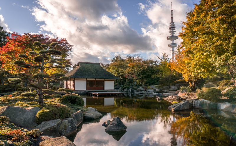 teahouse, teagarden, no people, garden, white, japanese, Nature, beauty in nature, plant, tree, 5K, heinrich-hertz-turm, hdr, germany, tranquility, outdoors