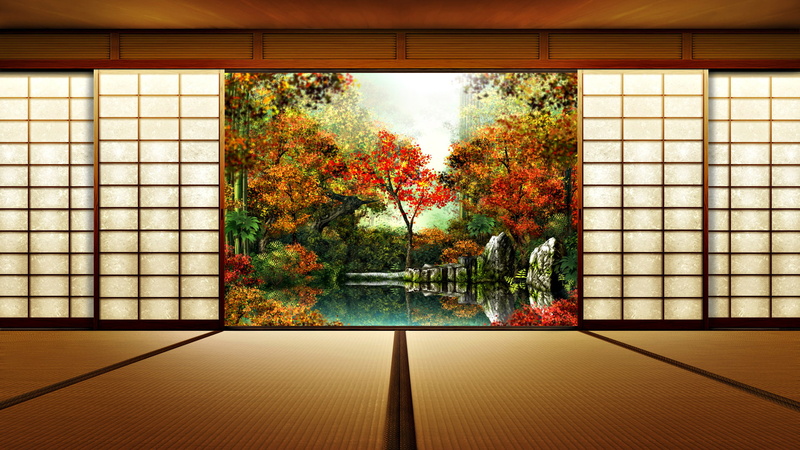 weather, Japanese house, Japan, 1080P, trees, nature, garden view