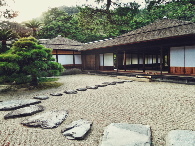 built structure, reflection, outdoors, summer, Japanese, building exterior, family, land, zen, 5K, place of worship, landmark, nature, tropical, tourism