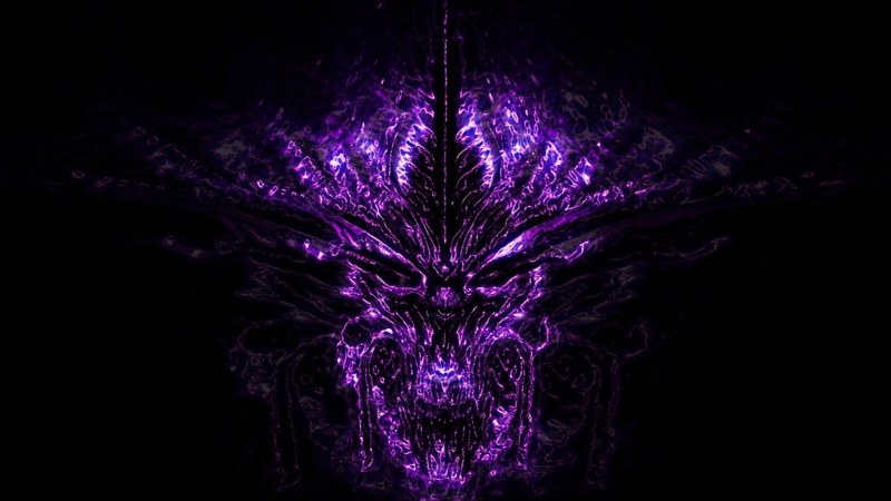motion, night, creativity, abstract, Diablo III, black background, pattern, light, dark, indoors, illuminated, glowing, light - natural phenomenon, purple