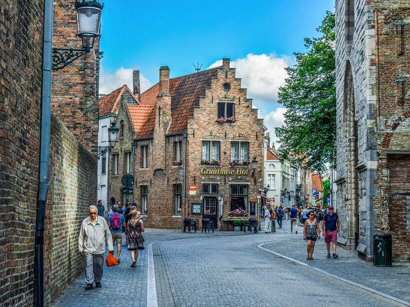 summer, building, adult, historically, city, men, old, group of people, built structure, lifestyles, belgium, architecture, crowd, sky, women, tourism