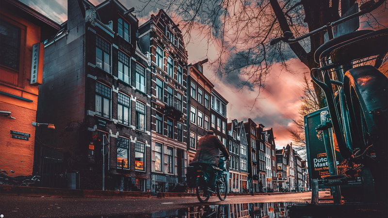 depth of field, cityscape, window, outdoors, real people, leisure activity, men, clouds, tree, city, smoke - physical structure, 1080P, architecture, bare tree