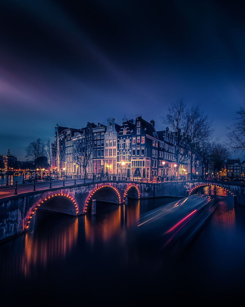 built Structure, long Exposure, architecture, night, tourism, motion, concrete, 2K, winter, bridge - Man Made Structure, nightlife, no people, netherlands