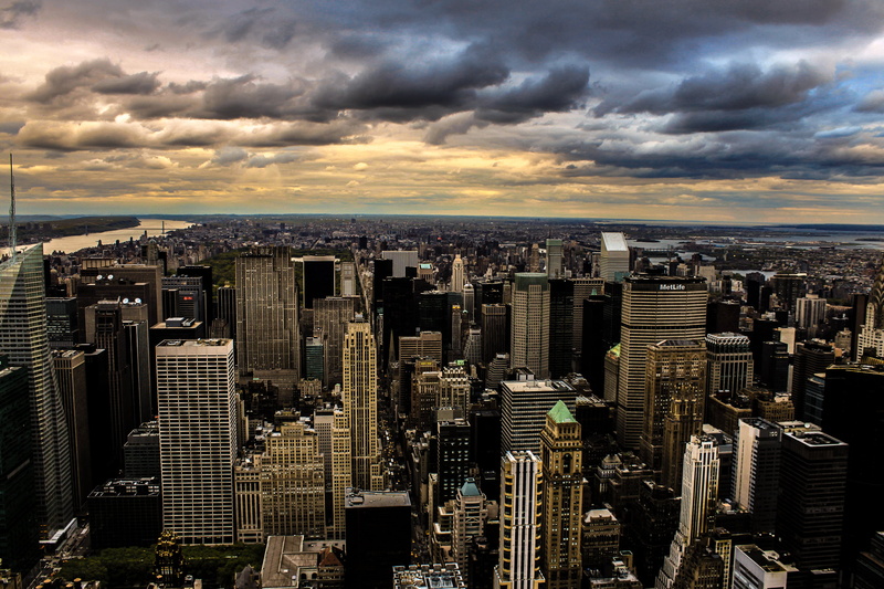 Top of the Rock, new York City, com, city, Empire State, skyline, 60D, New York, USA, architecture, black, high, white, manhattan - New York City, sky