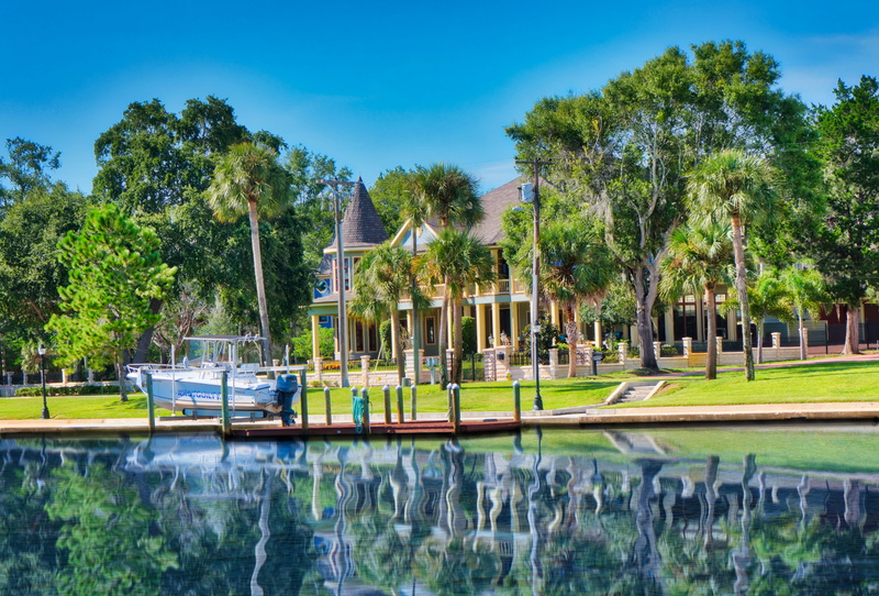 luxury, home, water, green color, swimming pool, pool, spring bayou, nature, travel destinations, dock, victorian, florida, building exterior, 5K, plant