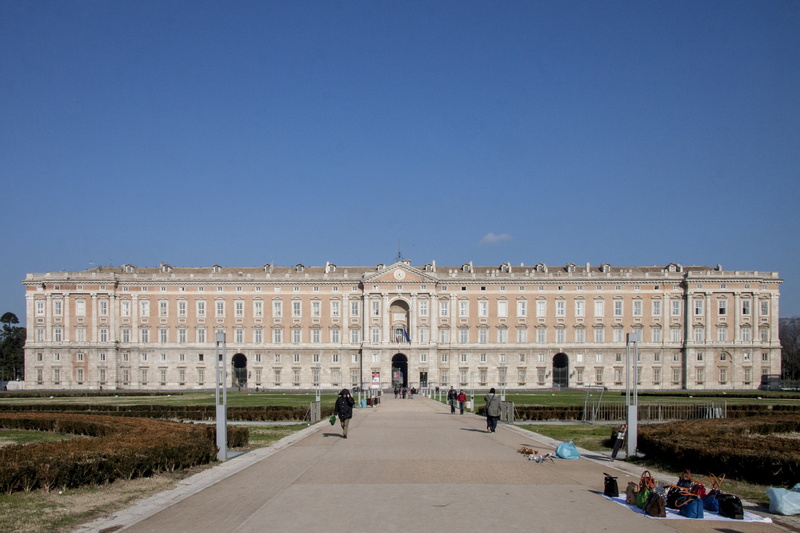 copy space, sky, old, architecture, tourism, day, history, italian, reggia, castle, building exterior, arch, european, europe, campania, historic, blue