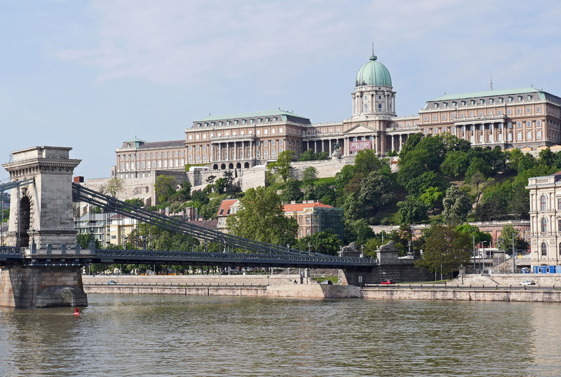 bridge - man made structure, water, no people, landmark, cityscape, hungary, sky, Budapest, government, castle, connection, capital, river, bridge, 4K