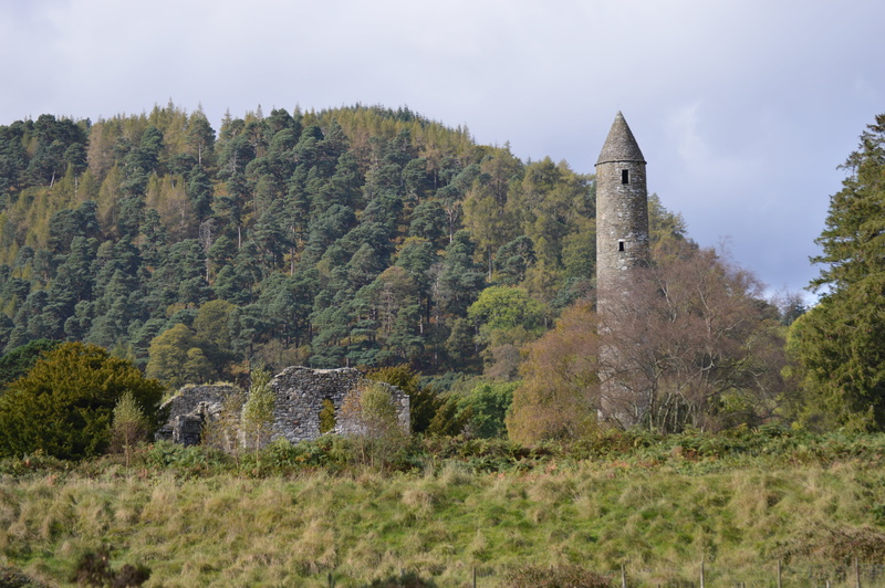 ireland, no people, monastery, day, ruined, county, old ruin, growth, outdoors, building exterior, landscape, plant, nature, tree, history, forest, 5K