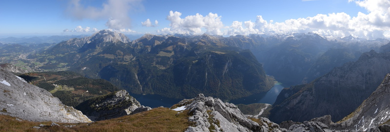 outdoors, schneibstein, national park, winter, kleiner watzmann, panorama, salet, landscape, hoher goll, snow, sunny, bergtour, königssee, mountain range