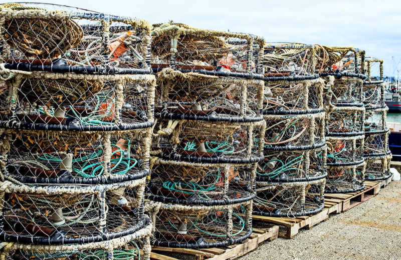 photograph, ocean, sky, marine, day, stack, westport crab pots, frame, puget, maritime, fishing net, crabbing, arrangement, landscape, offshore, fishing