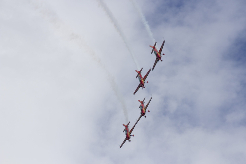 teamwork, nature, mode of transportation, fighter plane, on the move, flying, aerobatics, airshow, aerospace industry, cooperation, sky, 5K, mid-air, low angle view