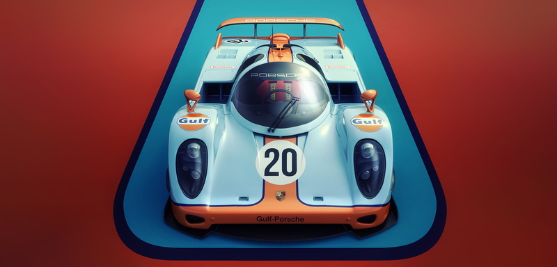 Race, Rendering, 24 Hours of Le Mans, Supercar, Auto, Transport and Vehicles, by Encho Enchev, Encho Enchev, 1080P, Classical Le Mans Porsche concept