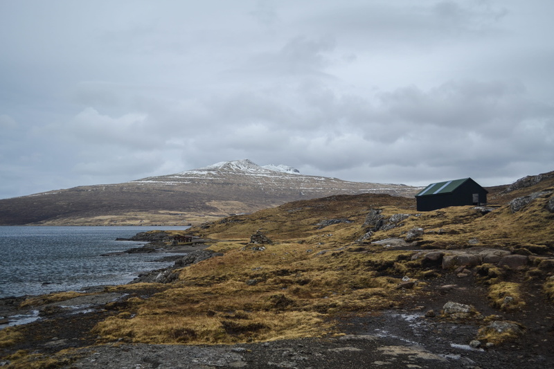 north, water, sky, mountain, tranquility, non-urban scene, faroe islands, landscape, day, winter, house, outdoors, nature, rock - object, 4K, lonely, solid