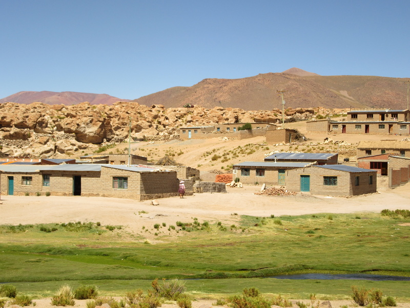 mountain range, mountain, climate, grass, formation, building, scenics - nature, day, outdoors, 5K, environment, no people, architecture, bolivia, residential district