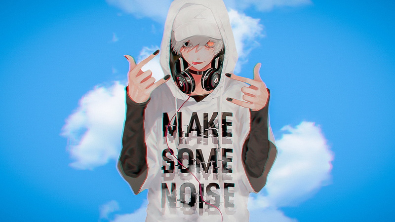 Riddim Dubstep, anime boys, anime, matiastep, neon, anime girls, 1080P, music, dubstep, color correction, Triste, manga, Color Burst