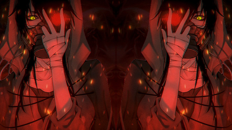 Triste, matiastep, Riddim Dubstep, 1080P, Red (character), red, anime boys, dubstep, fire, anime