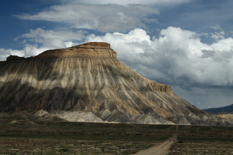 scenics - nature, cliff, outdoors, mountain, rock, idyllic, mt garfield, geology, tranquil scene, weather, tranquility, formation, day, eroded, cloud - sky