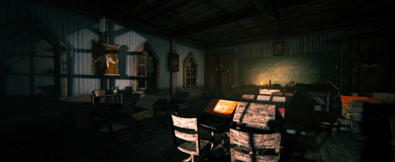 chair, table, domestic room, large group of objects, Outlast 2, furniture, absence, seat, living room, 2K, indoors, Outlast, day, architecture, home interior