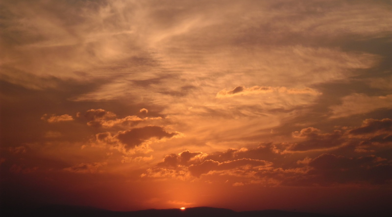 afternoon, backgrounds, scenics - nature, low angle view, sunset, white, idyllic, cloudscape, meteorology, orange color, tranquil scene, dramatic sky, awe