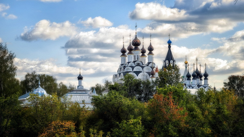 monastery, church, 2K, holy, trinity, background, building, god house